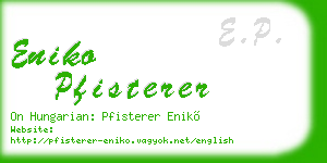 eniko pfisterer business card